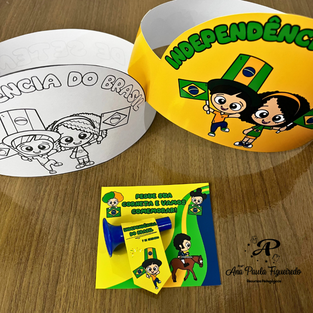 Viseira+cartão Independência do Brasil - Profª Ana Paula Figueiredo