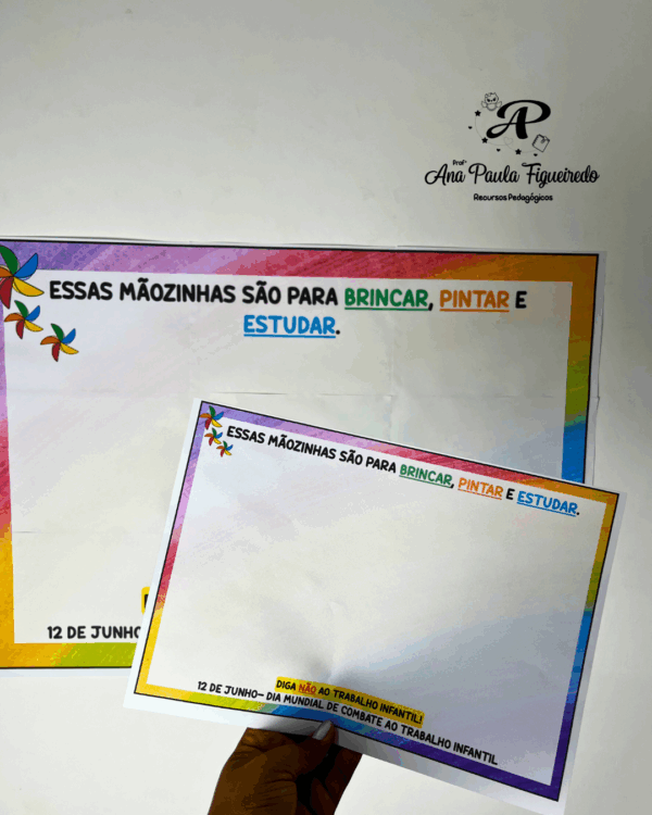 Cartaz+atividade dia de combate ao trabalho infantil - Imagem 4